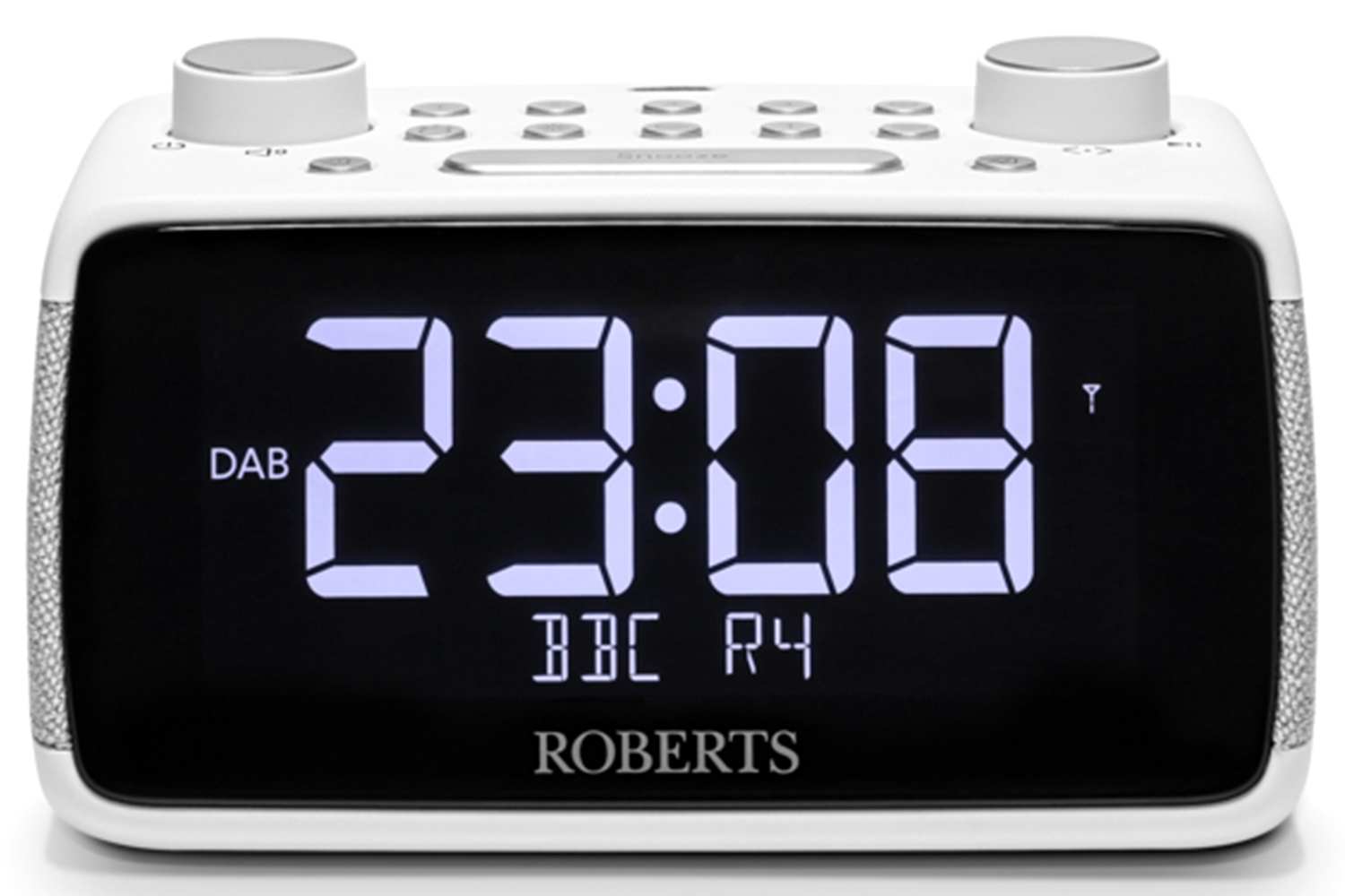 Roberts Ortus 4 FM Dual Alarm Clock Radio | White