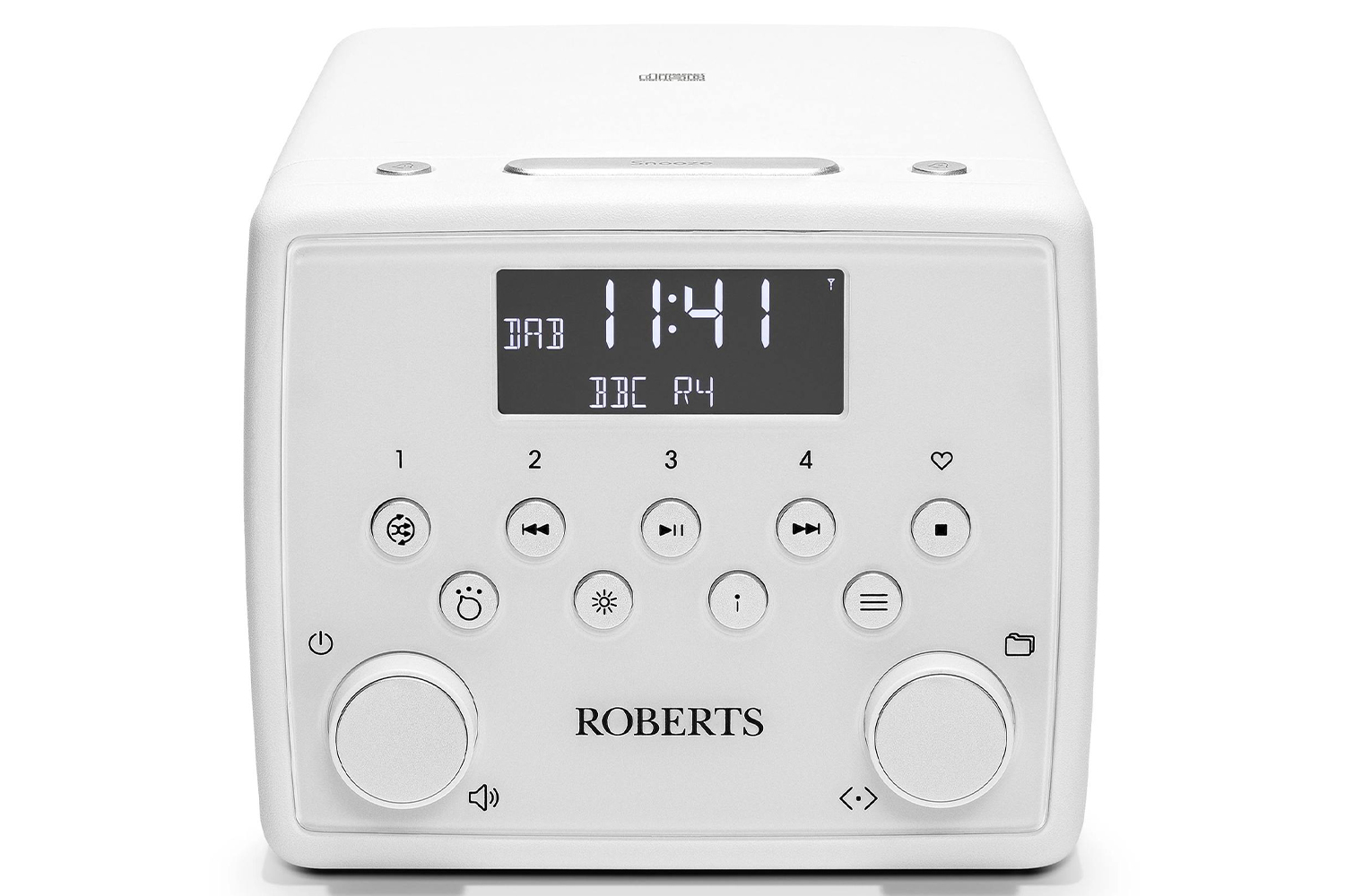 Roberts Alarm Clock Radio with CD Player | White