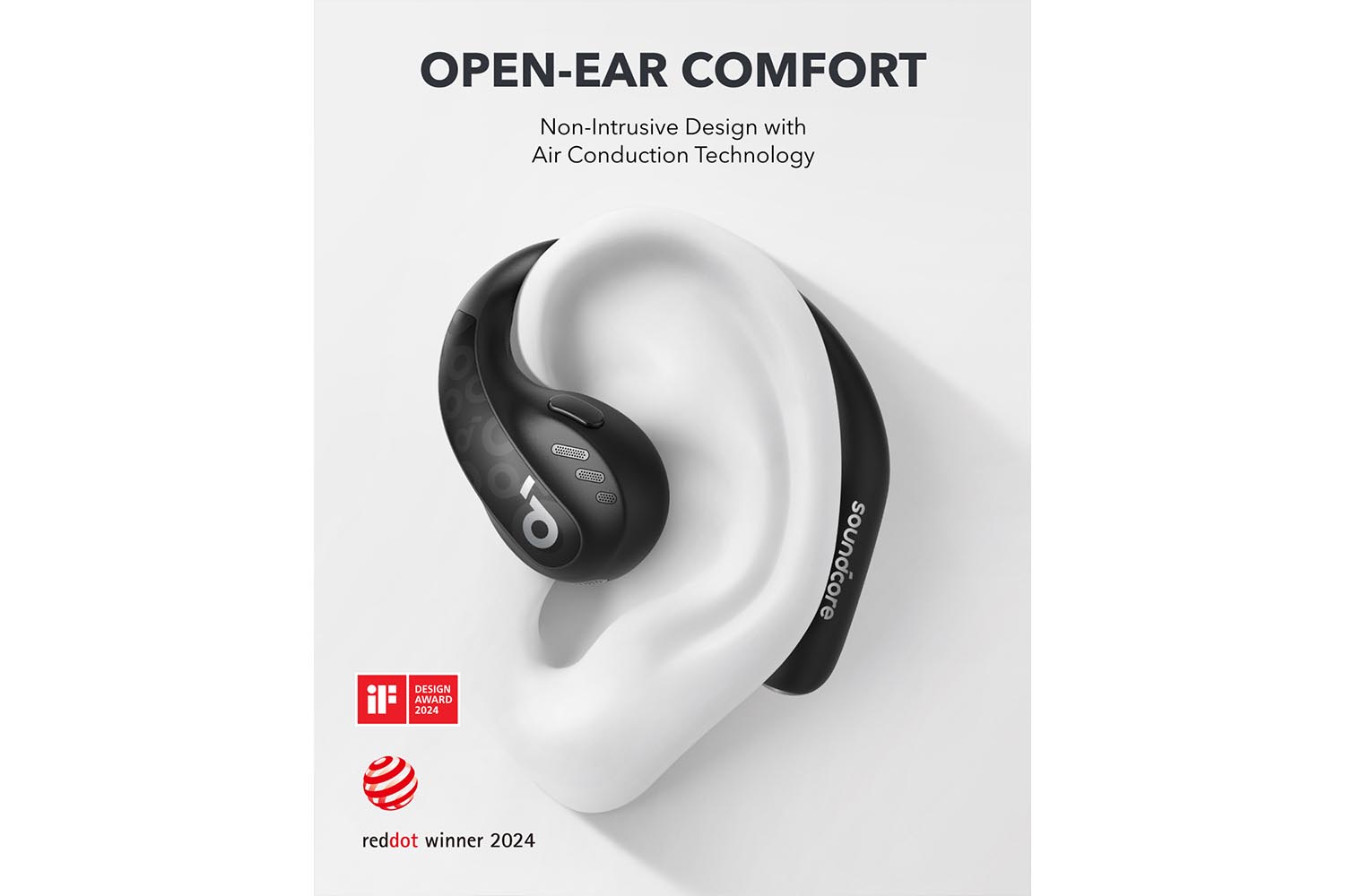 Soundcore AeroFit Pro Open-Ear Sport Earbuds | Black