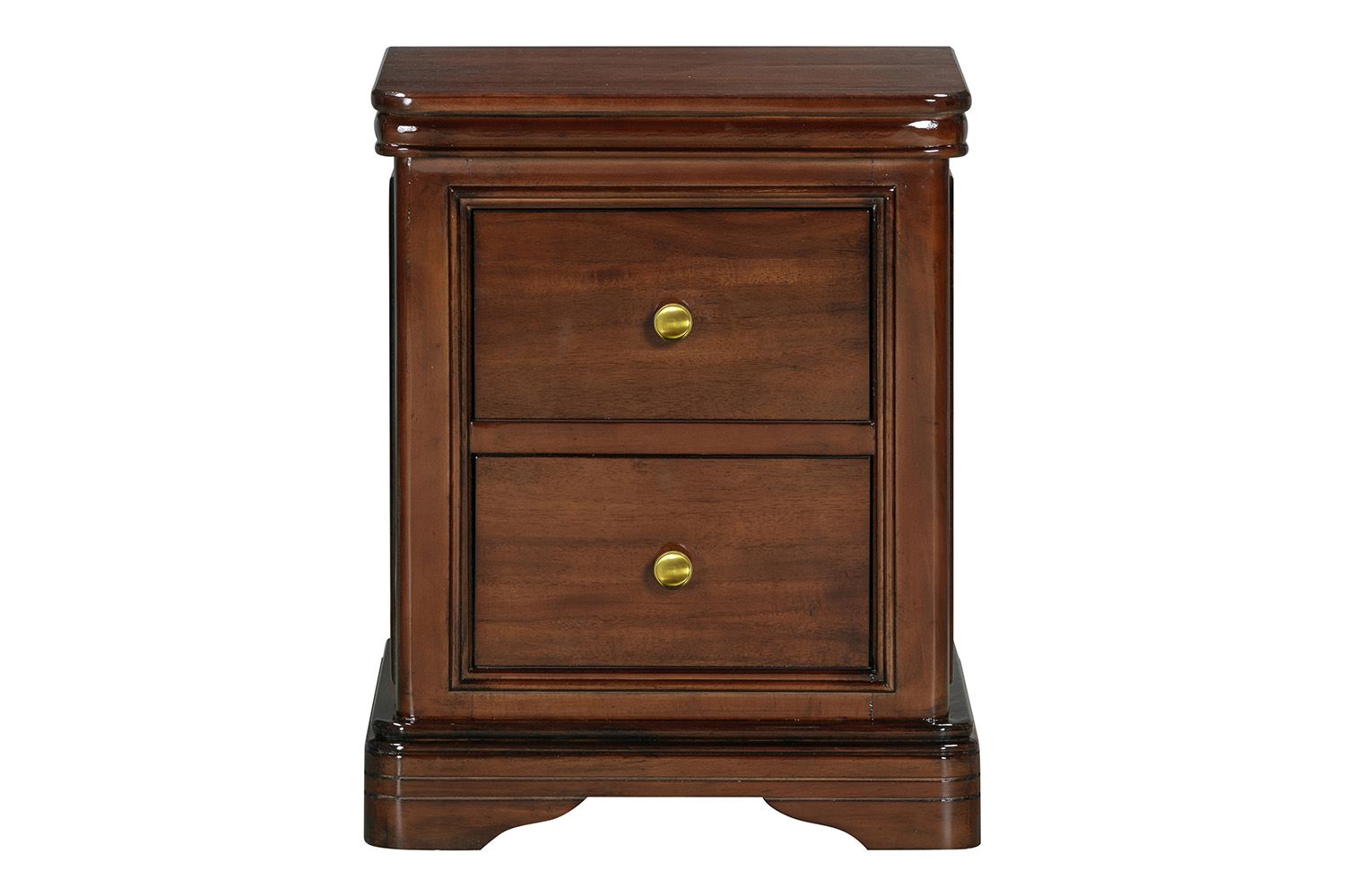 Deauville Bedside Locker | 2 Drawer | Brown