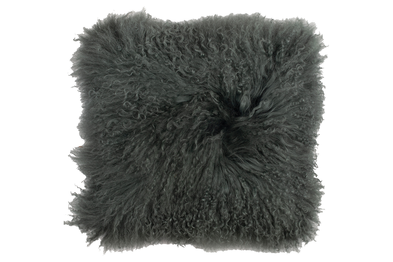 Mongolian Lamb Cushion | Sage | 40 x 40 cm