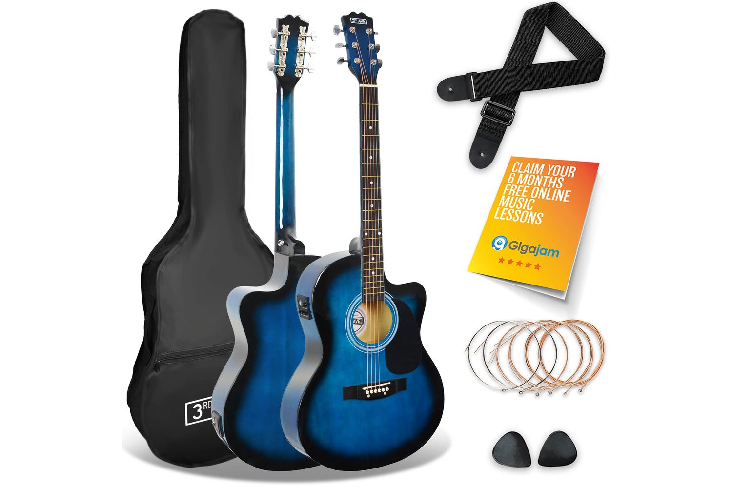 3rd Avenue Electro-acoustic Guitar Pack - Blueburst
