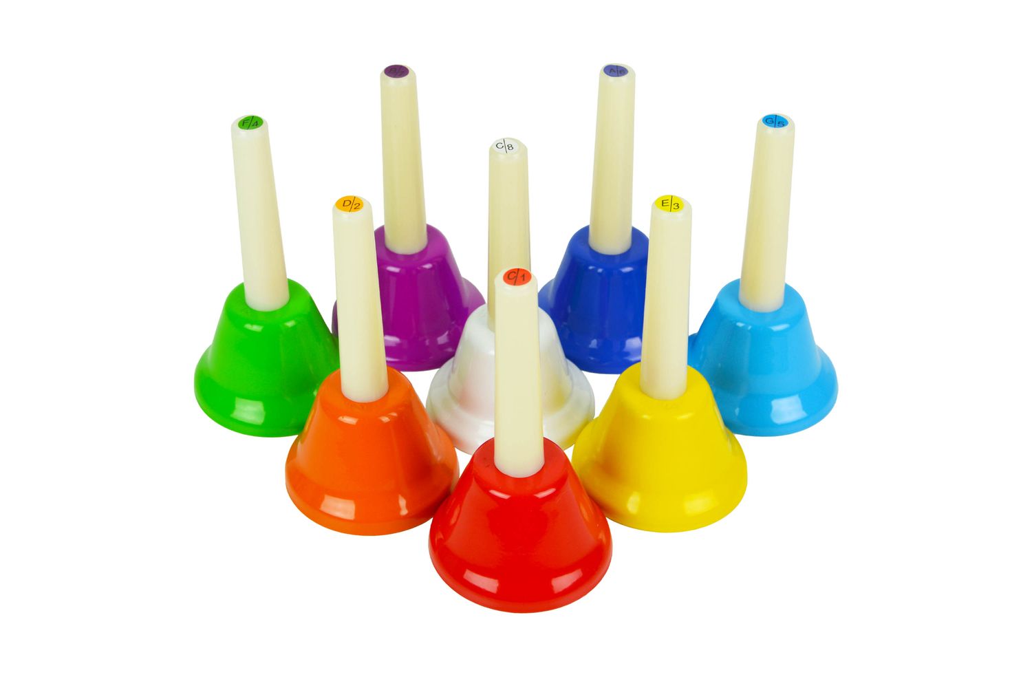 A-star Coloured Hand Bells Set Of 8