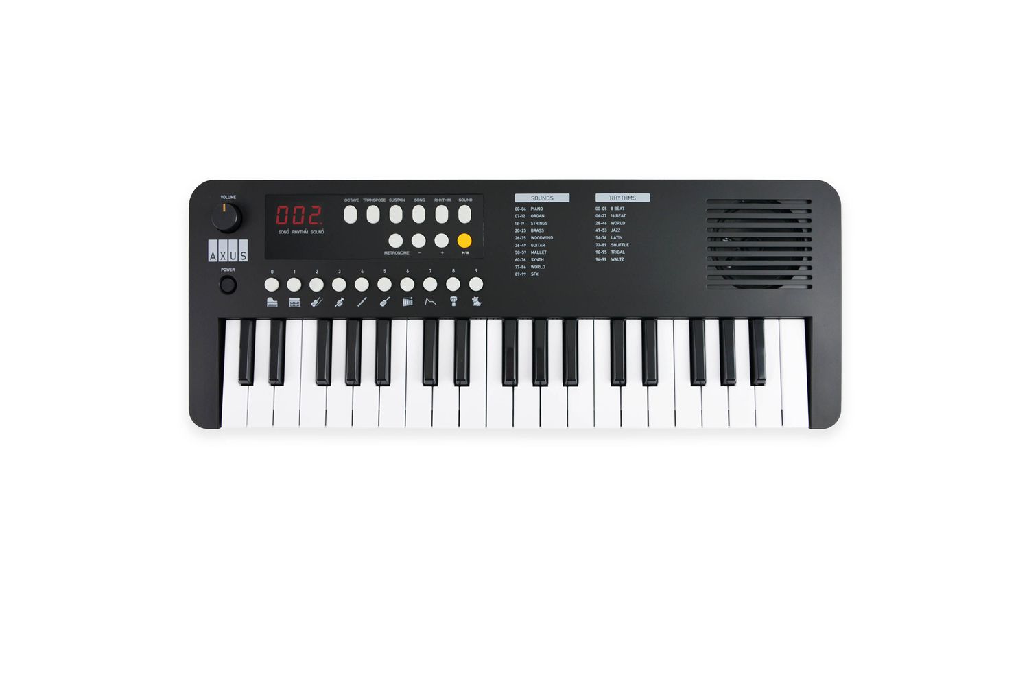 Axus Mini Keyboard 37 Key Keyboard - Black