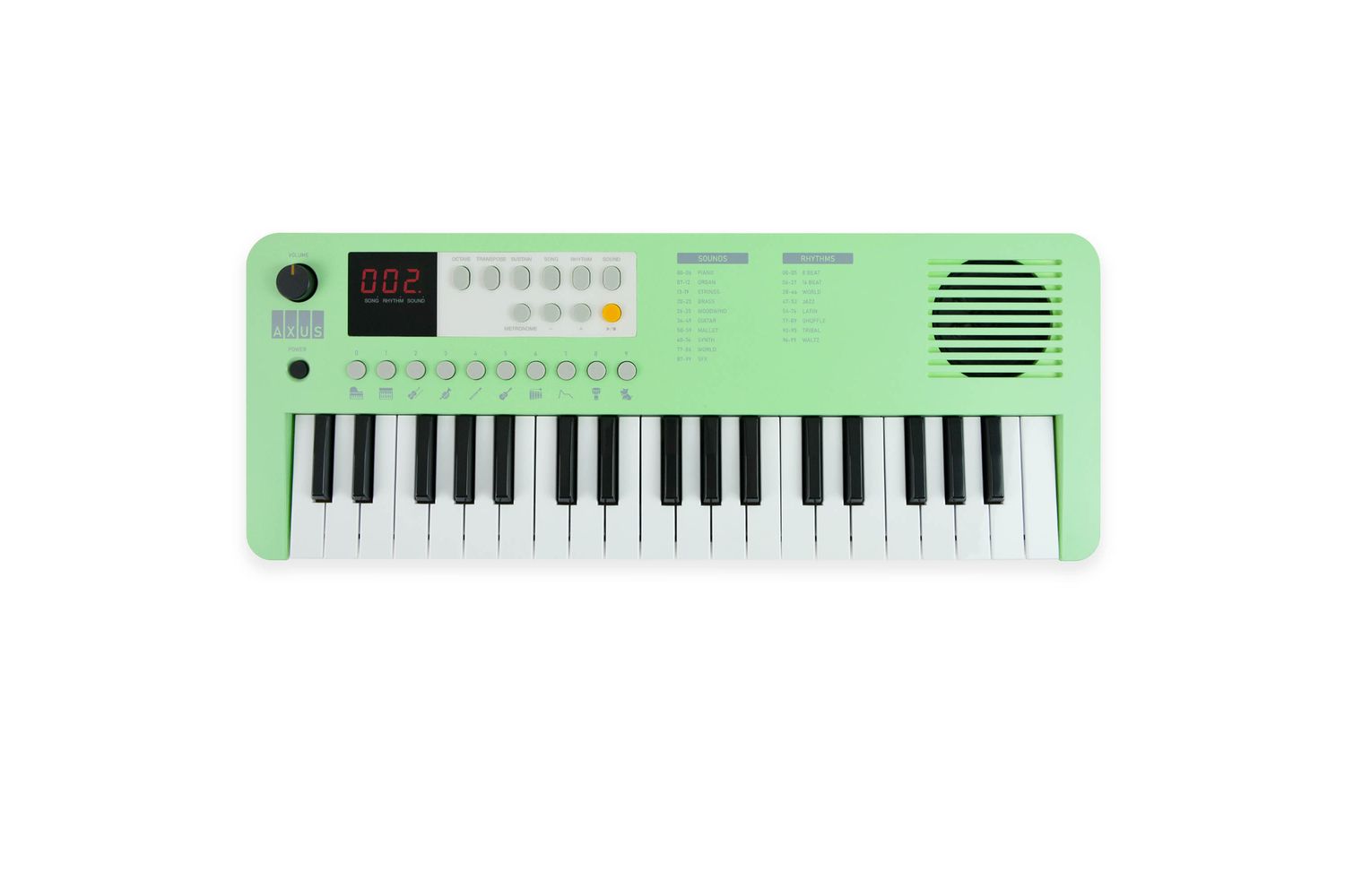 Axus Mini Keyboard 37 Key Keyboard - Green