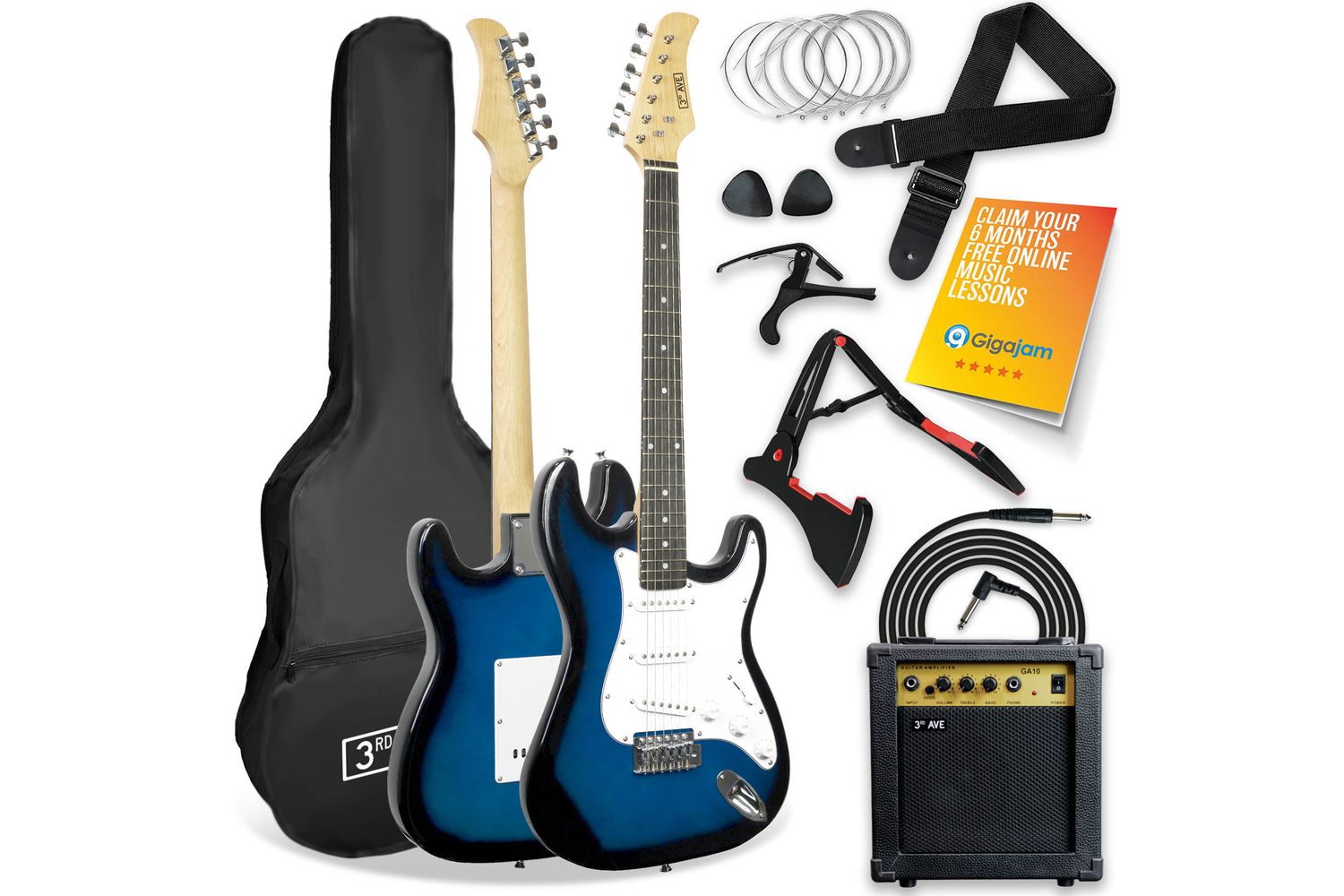 3rd Avenue Electric Guitar Pack - Blueburst