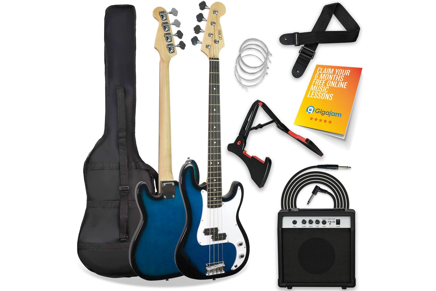 3rd Avenue Bass Guitar Pack - Blueburst