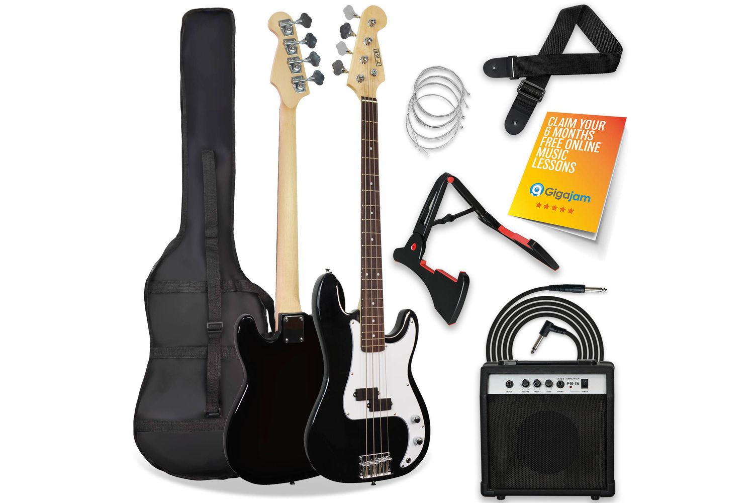 3rd Avenue Electric Bass Guitar Pack Full Size