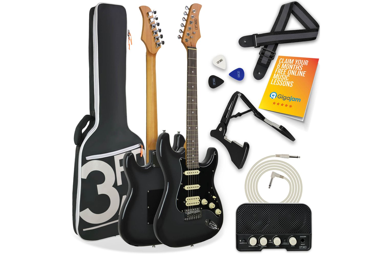 3rd Avenue Stateside Series Electric Guitar Pack - Rush
