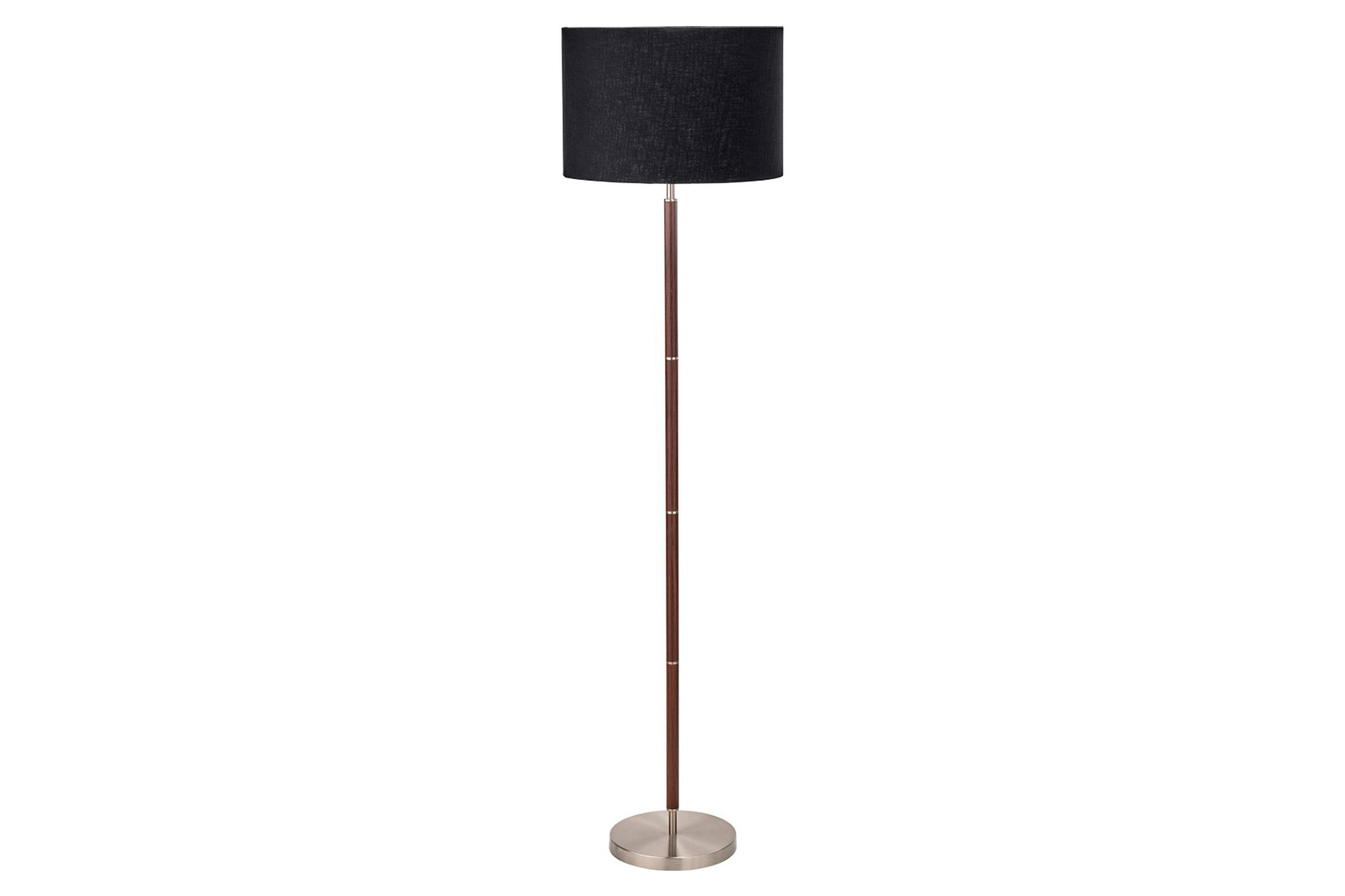 Gianni Floor Lamp | Silver/Wood Effect