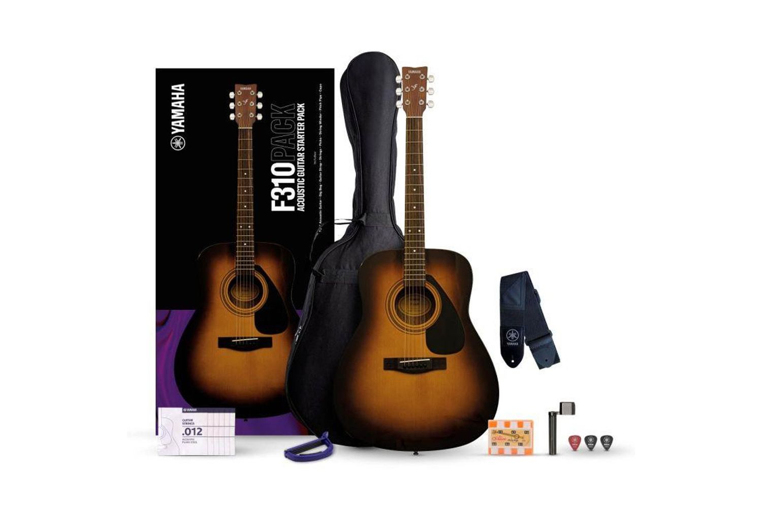 Yamaha F310p Acoustic Guitar Pack - Tobacco Sunburst