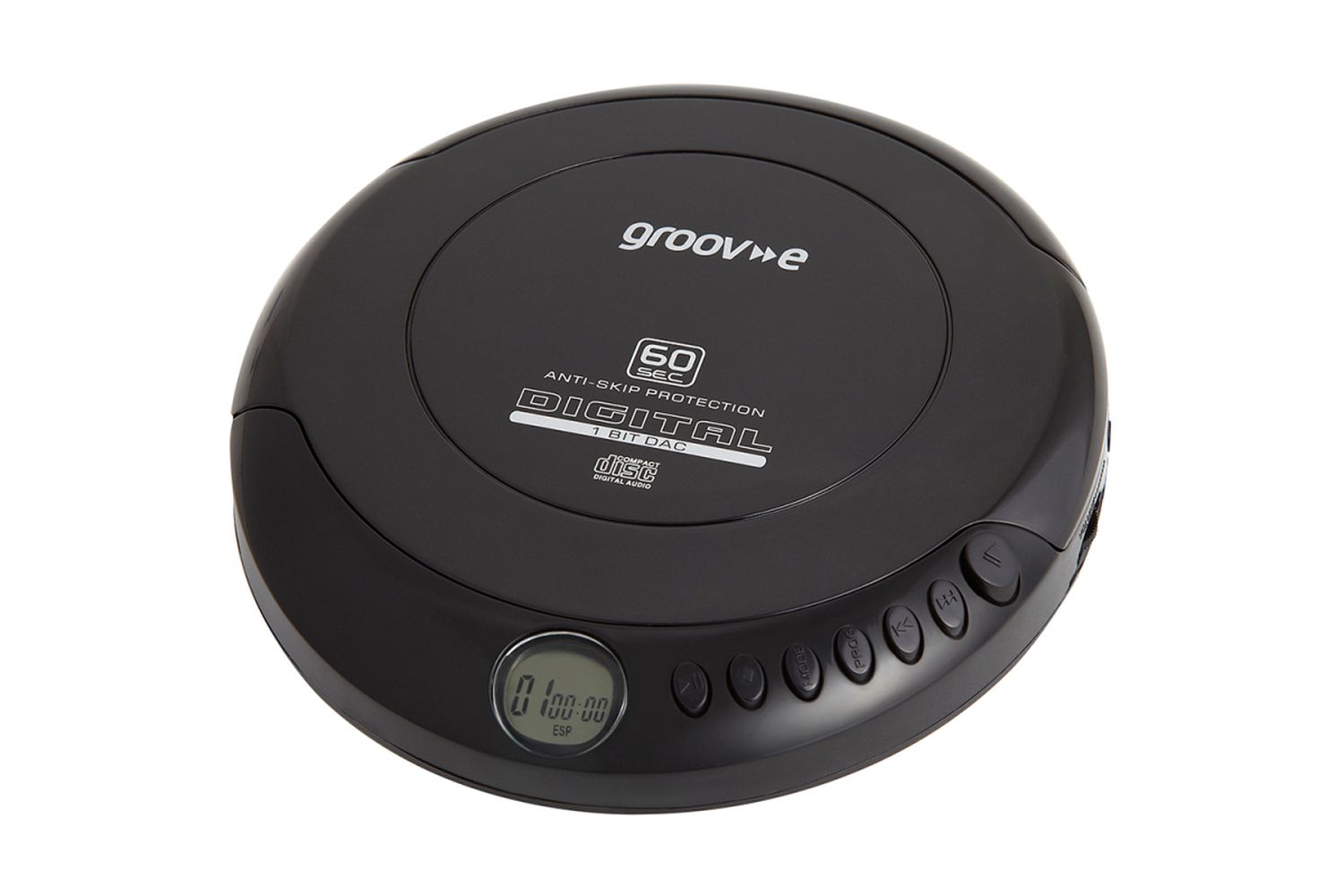 Groove Black Portable Cd Player | Personal Cd Player | Compact