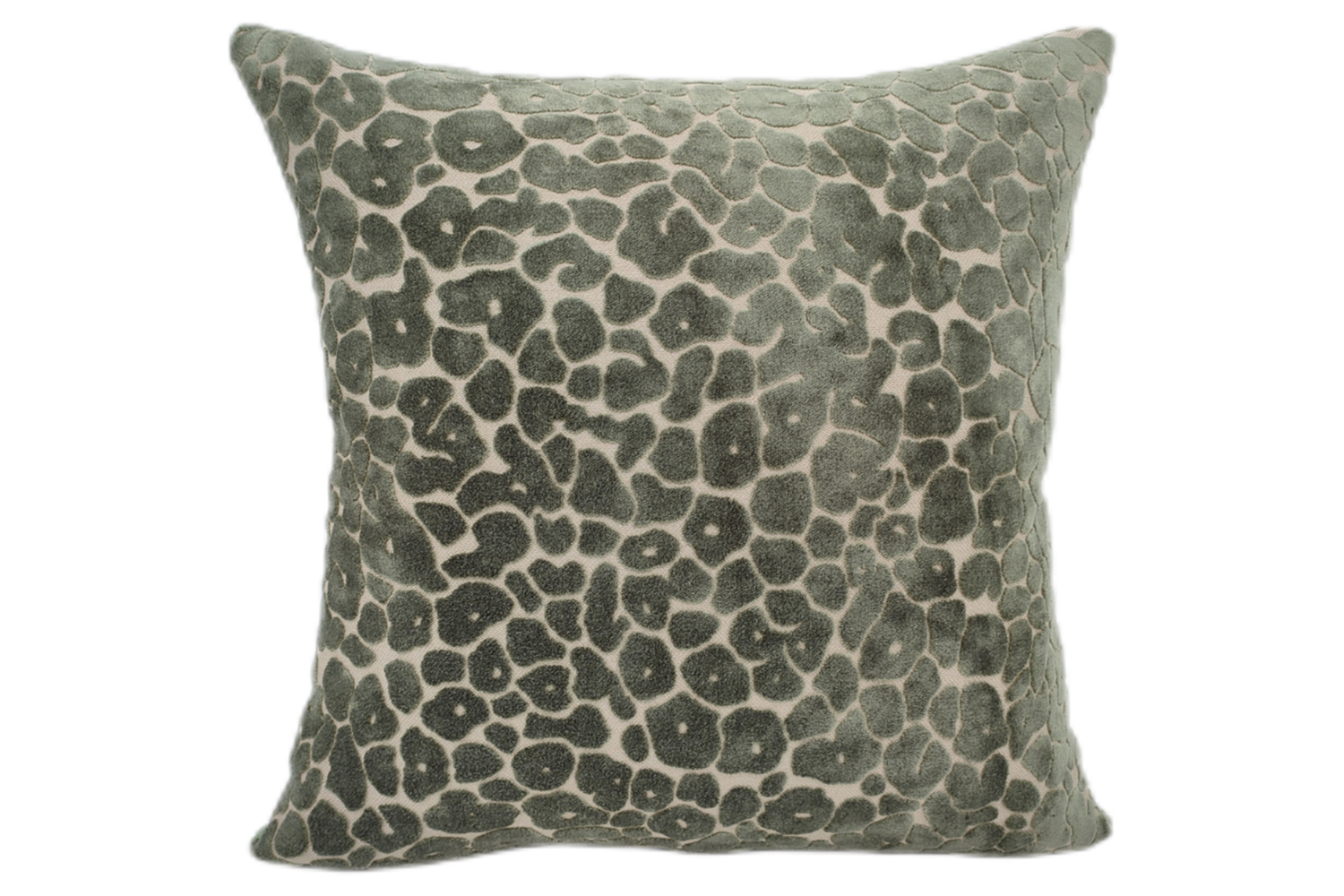 Paul Moneypenny Leopard Cushion | Sage | 43 x 43 cm
