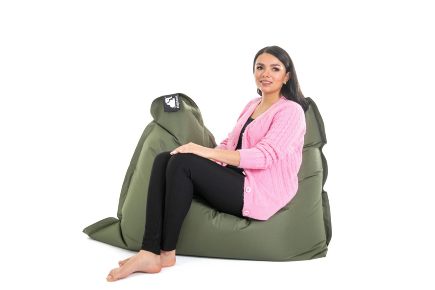 Elephant Junior Bean Bag | Khaki Green