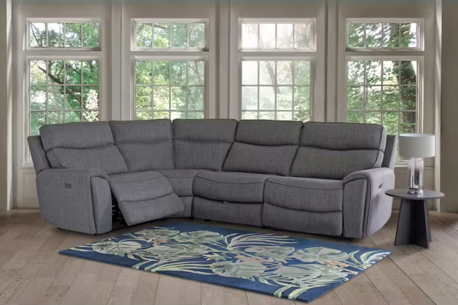 Mila Corner Sofa | Power Recliner | Small | Grey