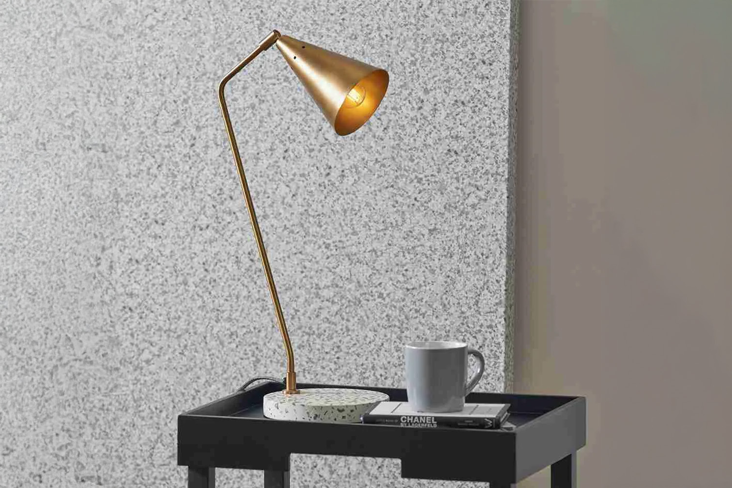 Pavonazzo Desk Lamp | Golden