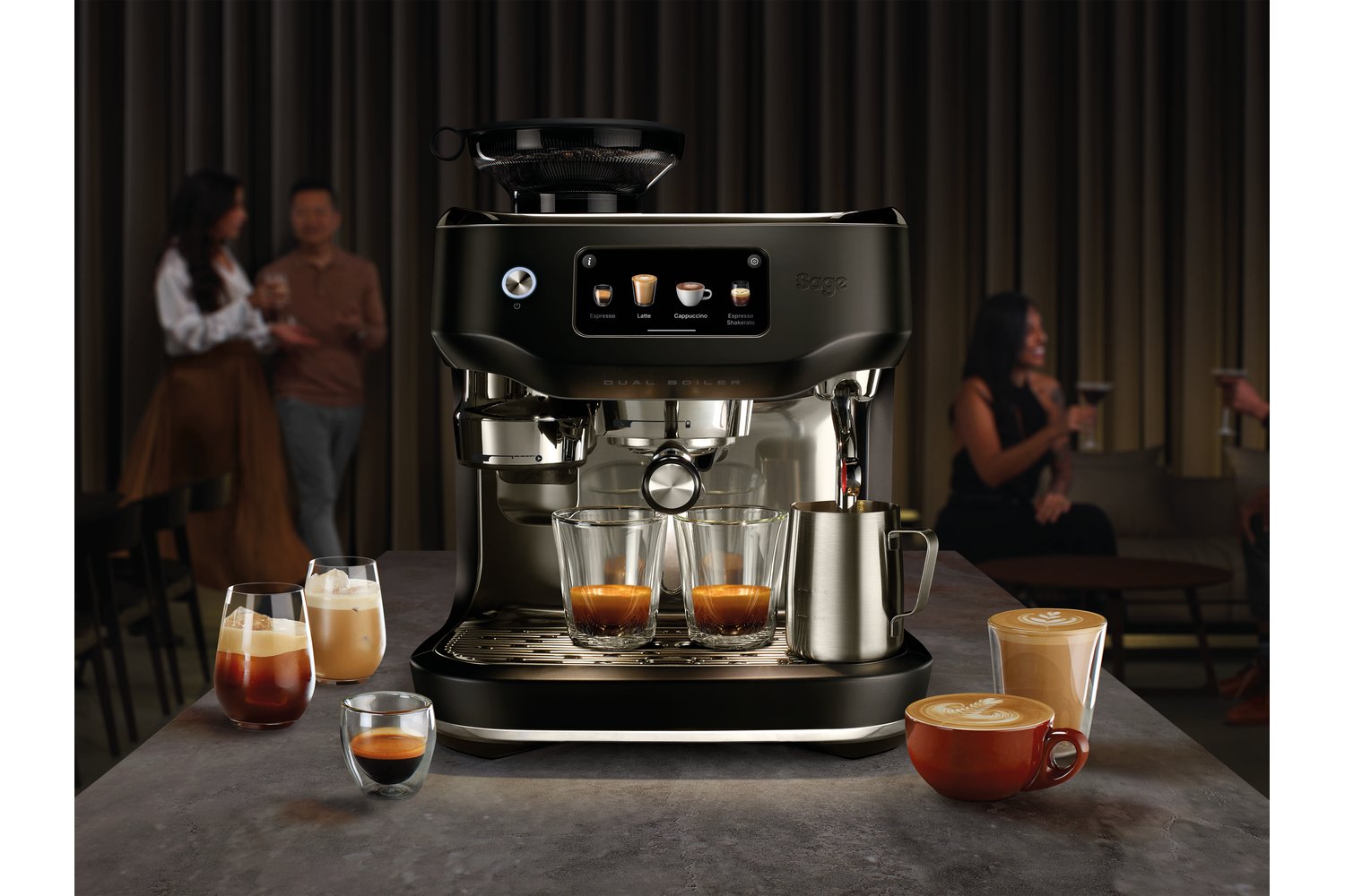 Sage The Oracle Dual Boiler Espresso Coffee Machine | SES995BTR4GUK1 | Black Truffle