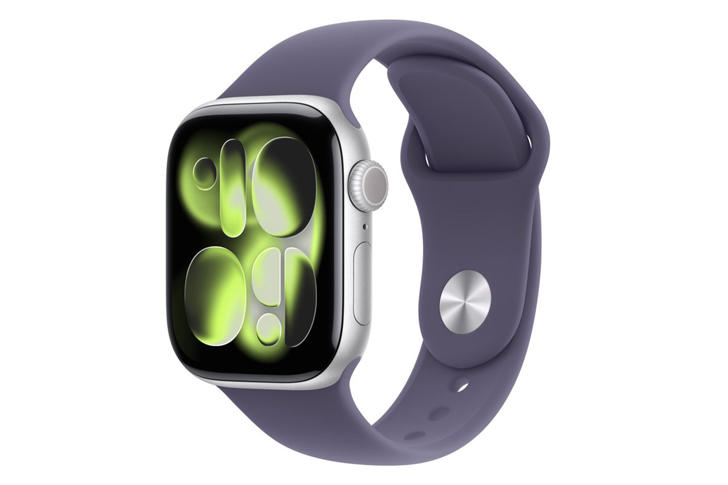 Apple Watch Series 11 | GPS | 42mm | Silver Aluminium | Purple Fog Sport Band | S/M