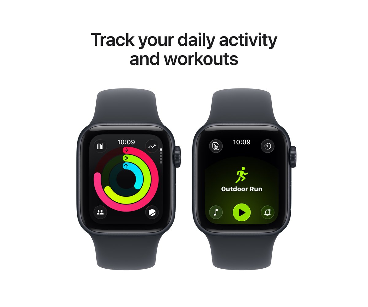 Apple Watch SE 3 | GPS | 40mm | Midnight Aluminium | Midnight Sport Band | M/L