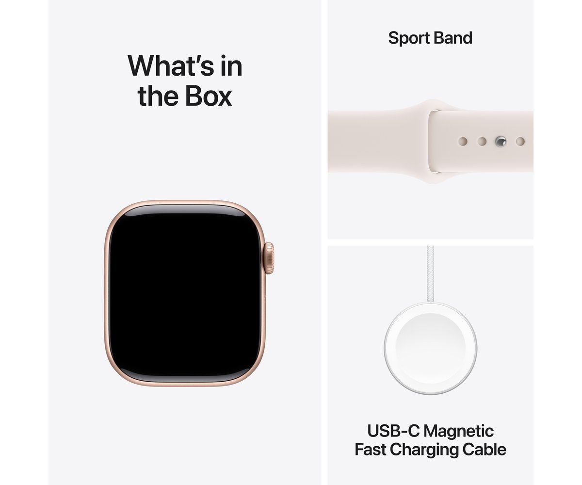 Apple Watch Series 11 | GPS | 46mm | Rose Gold Aluminium | Light Blush Sport Band | S/M
