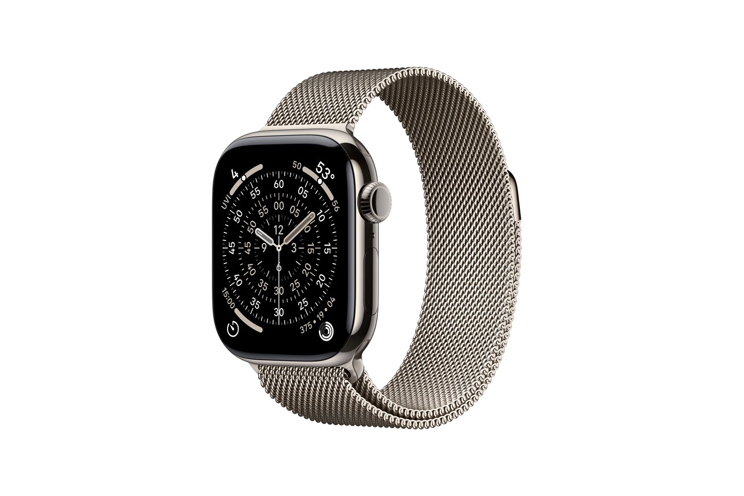 Apple Watch Series 11 | GPS + Cellular | 42mm | Natural Titanium | Natural Milanese Loop