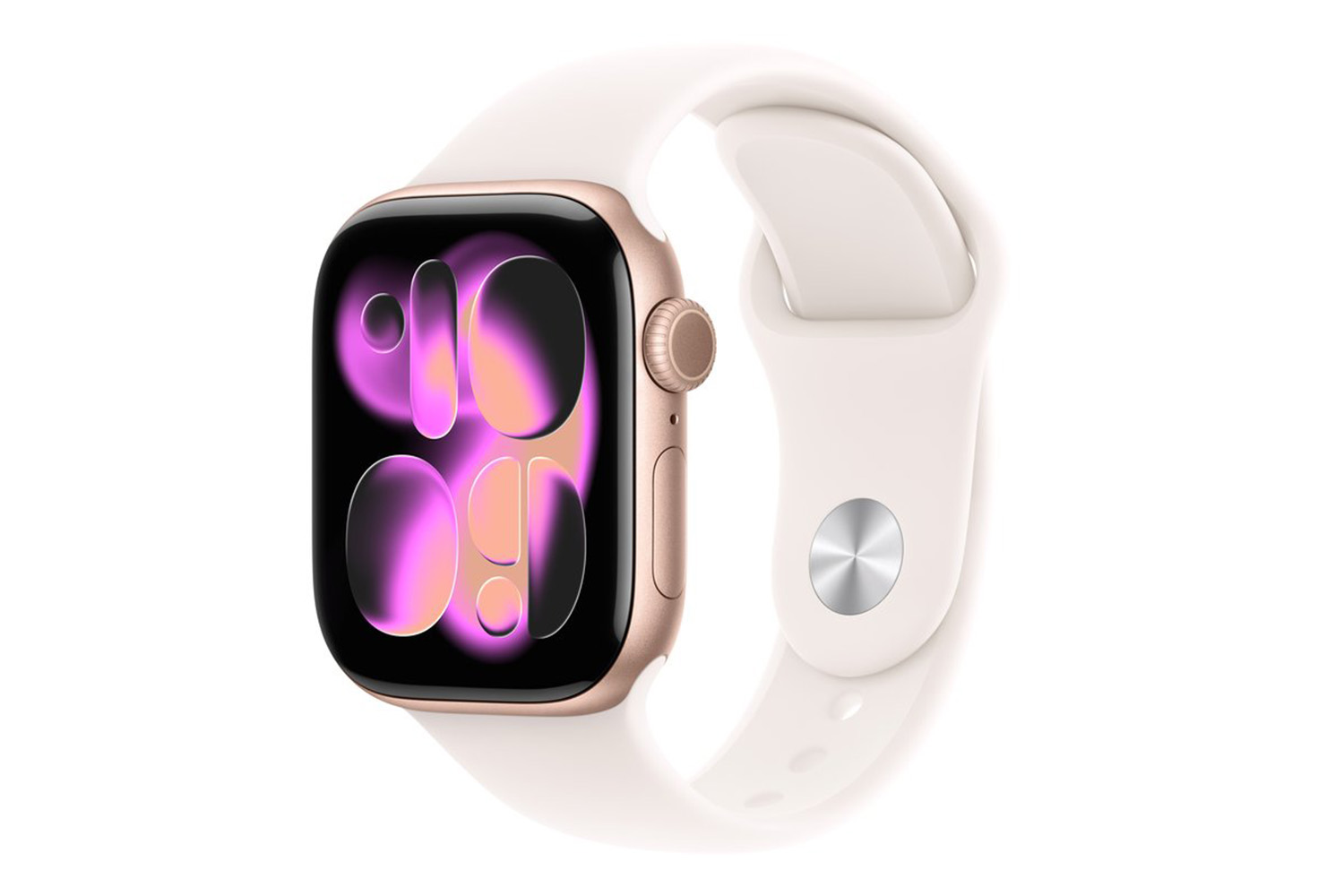 Apple Watch Series 11 | GPS | 42mm | Rose Gold Aluminium | Light Blush Sport Band | S/M