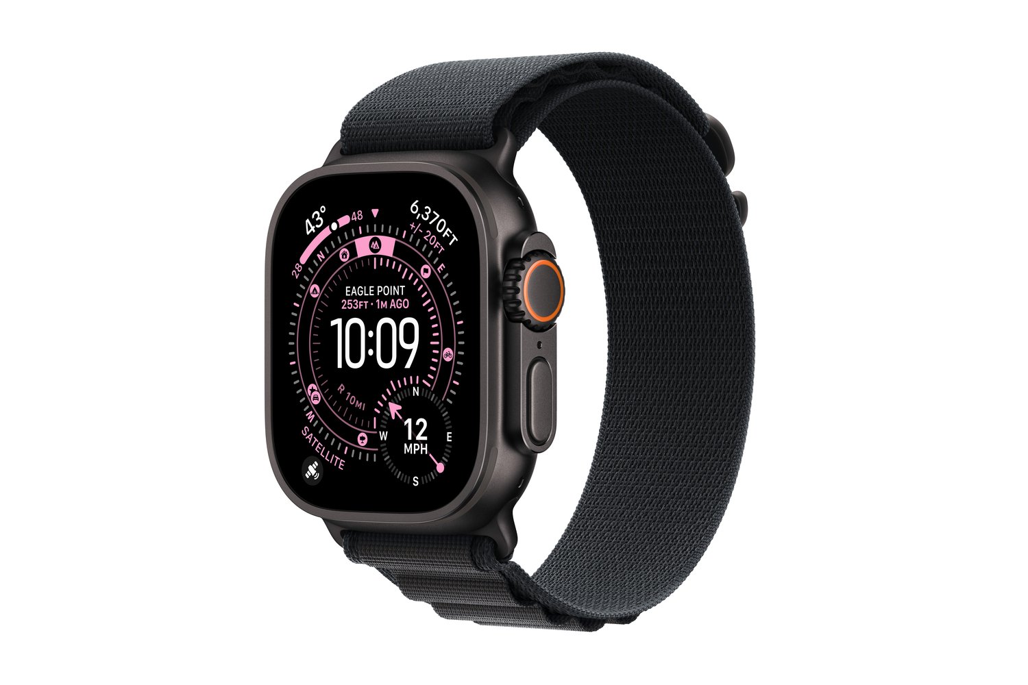 Apple Watch Ultra 3 | GPS + Cellular | 49mm | Black Titanium | Black Alpine Loop | Large