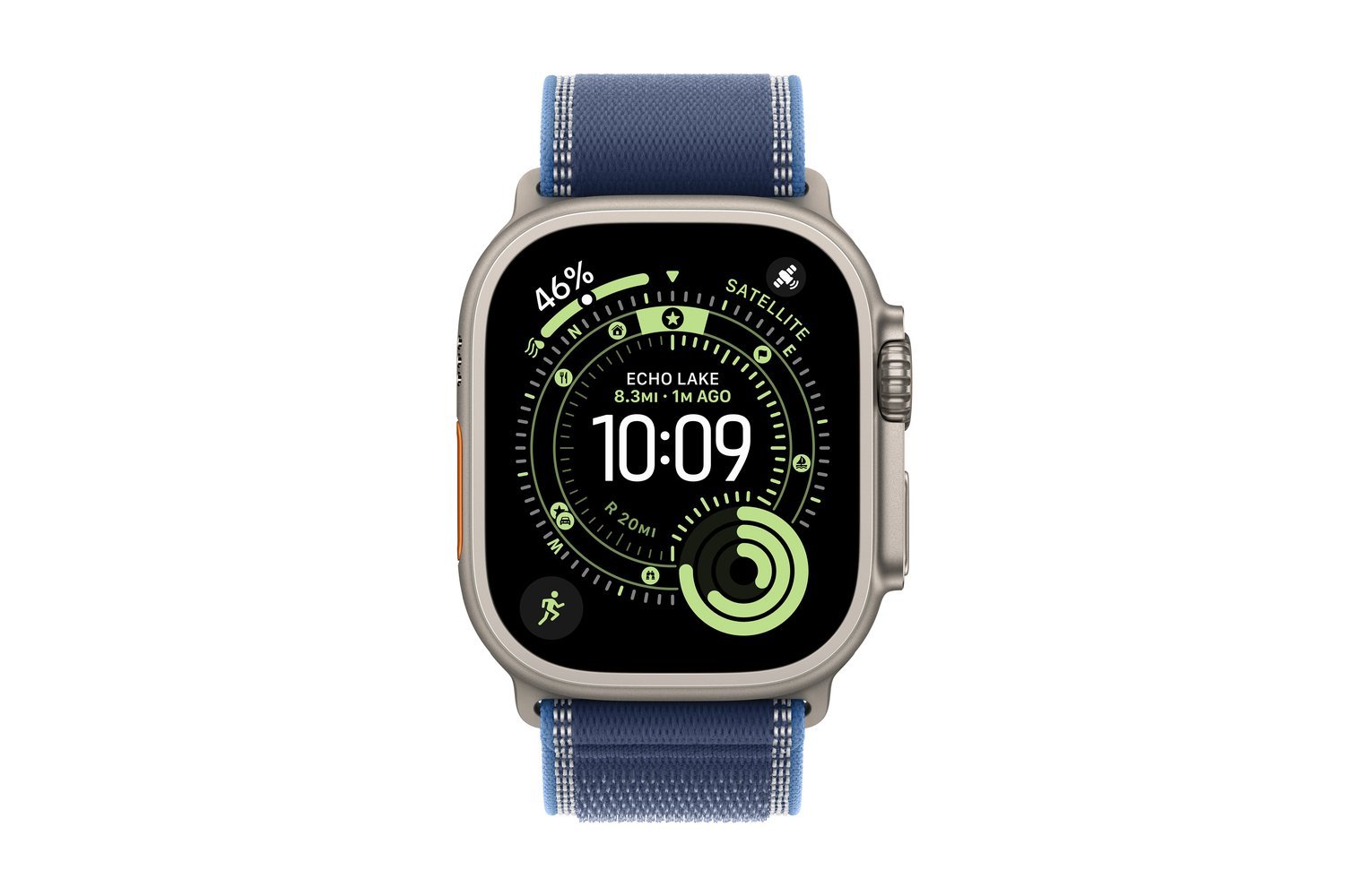 Apple Watch Ultra 3 | GPS + Cellular | 49mm | Natural Titanium | Blue/Bright Blue Trail Loop | M/L