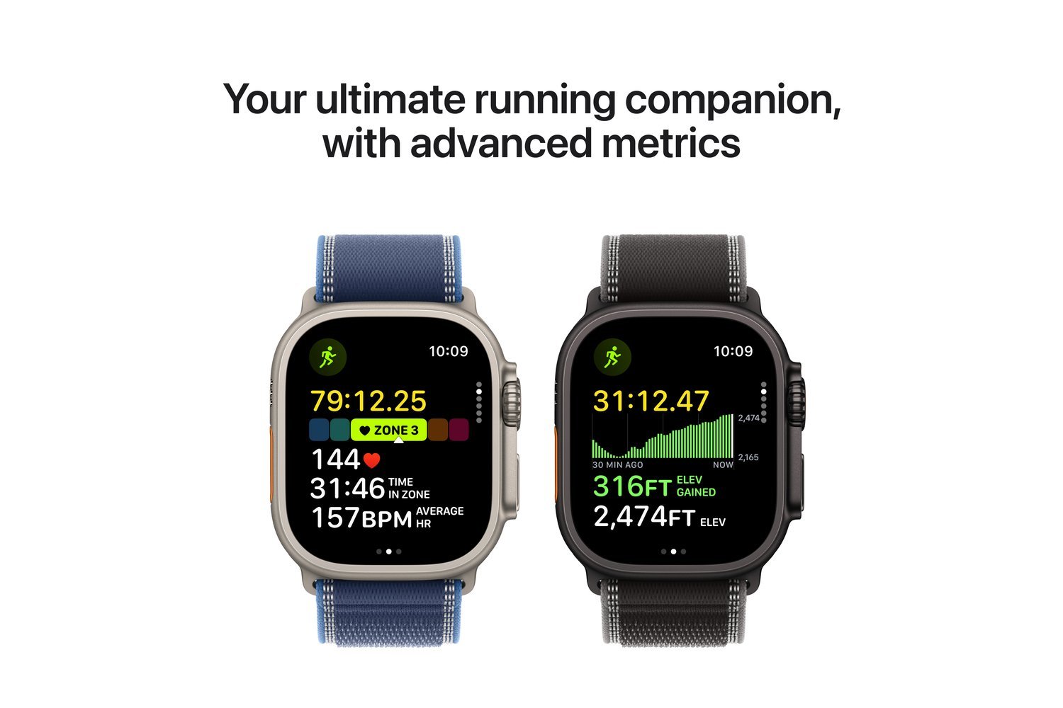 Apple Watch Ultra 3 | GPS + Cellular | 49mm | Natural Titanium | Blue/Bright Blue Trail Loop | M/L