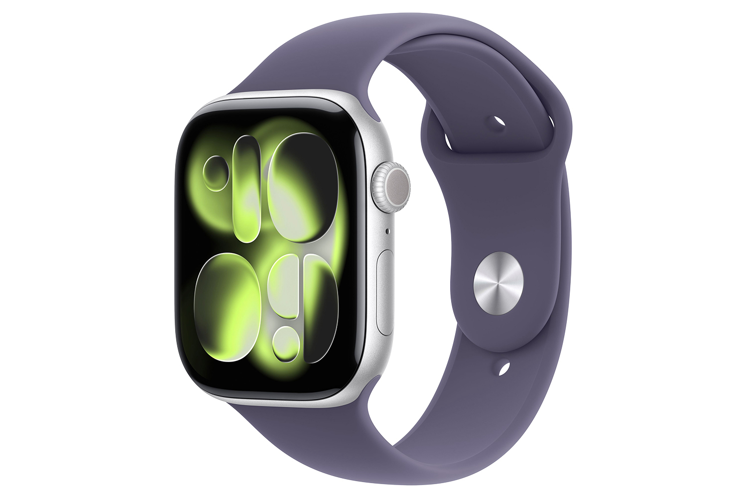 Apple Watch Series 11 | GPS + Cellular | 46mm | Silver Aluminium | Purple Fog Sport Band | M/L