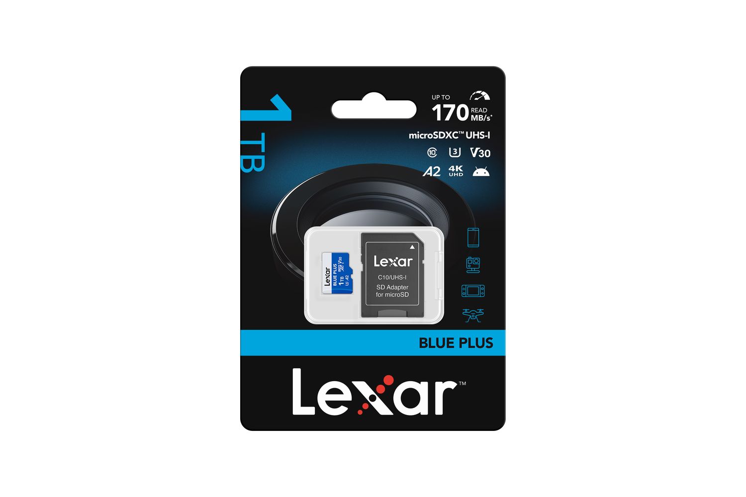 Lexar Blue Plus Microsdxc UHS-I Memory Card with SD Adapter | 1TB