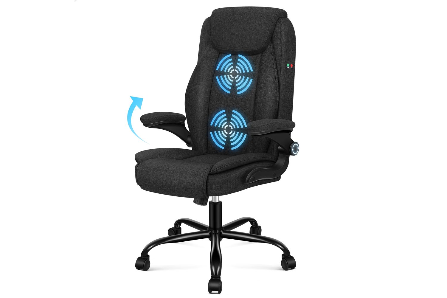 Elfordson 2-Point Massage Home Office Chair | Black