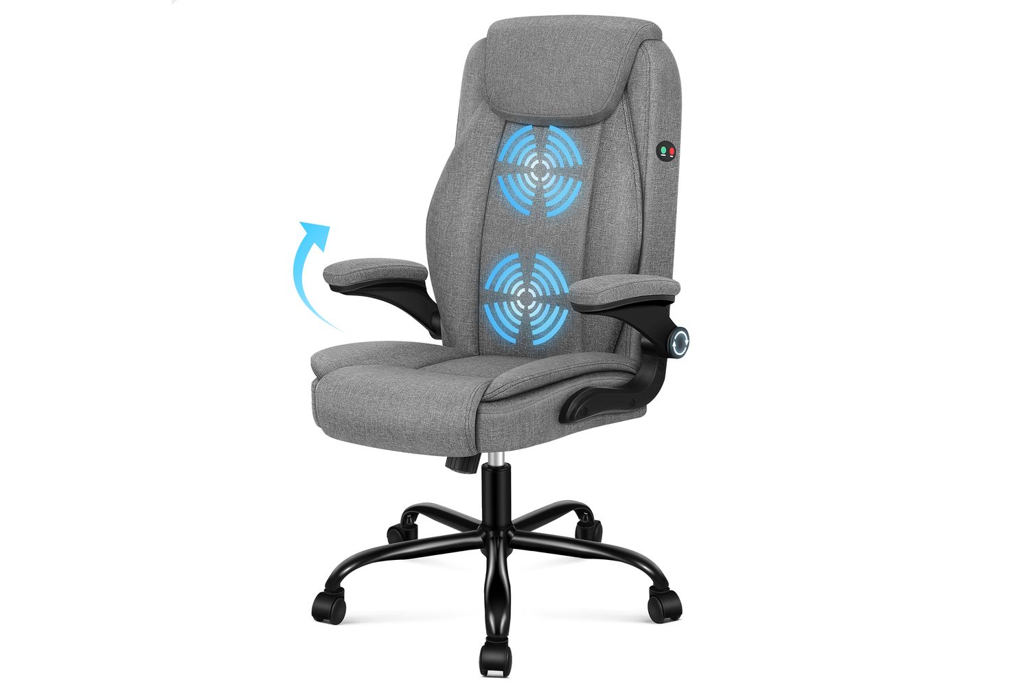 Elfordson 2-Point Massage Office Chair | Grey