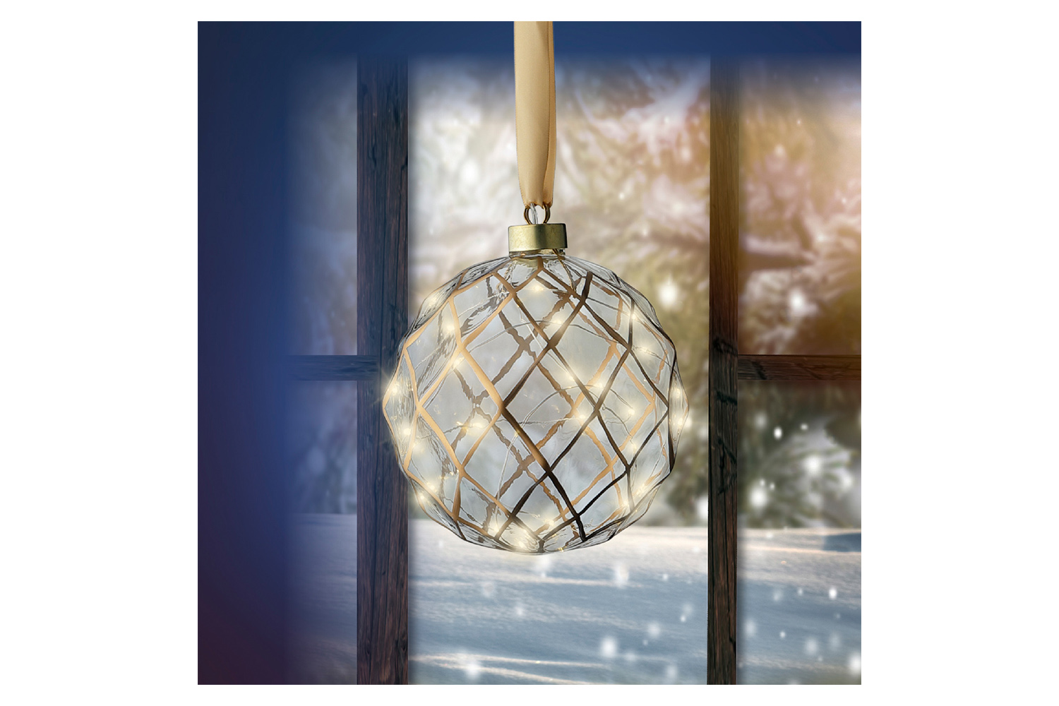 Christmas Decoration | Micro LED Ball | Clear/Warm White | 14cm