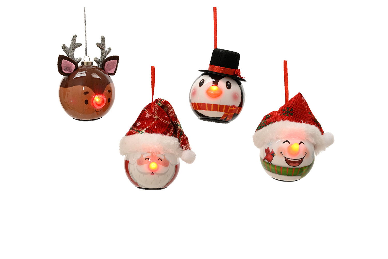 Christmas Decoration | 8cm LED Bauble with Flash | Multicolour | Sold Individually – Random Style