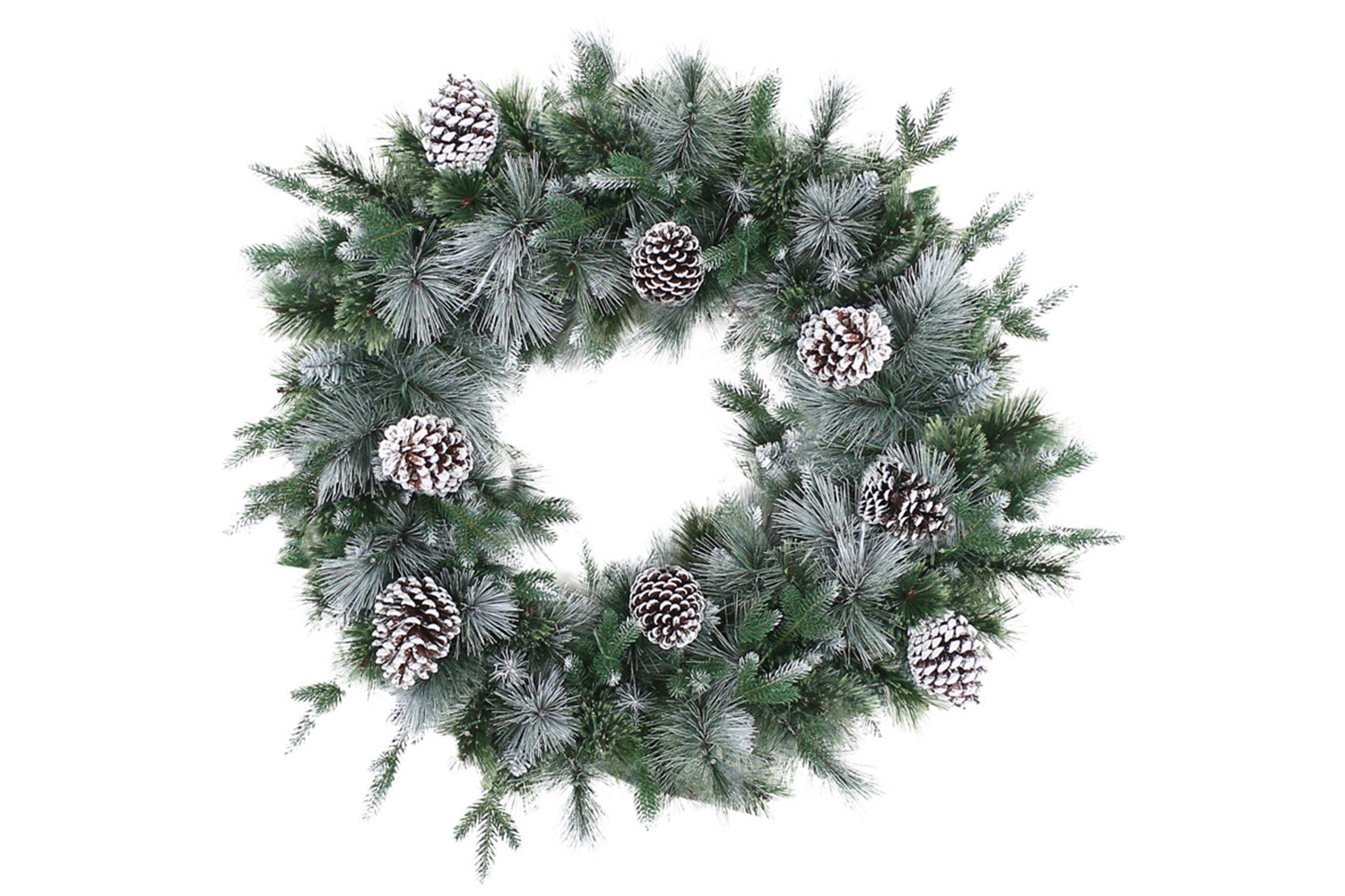 Christmas Decoration | Tara Snowy Pine Wreath | 60 cm