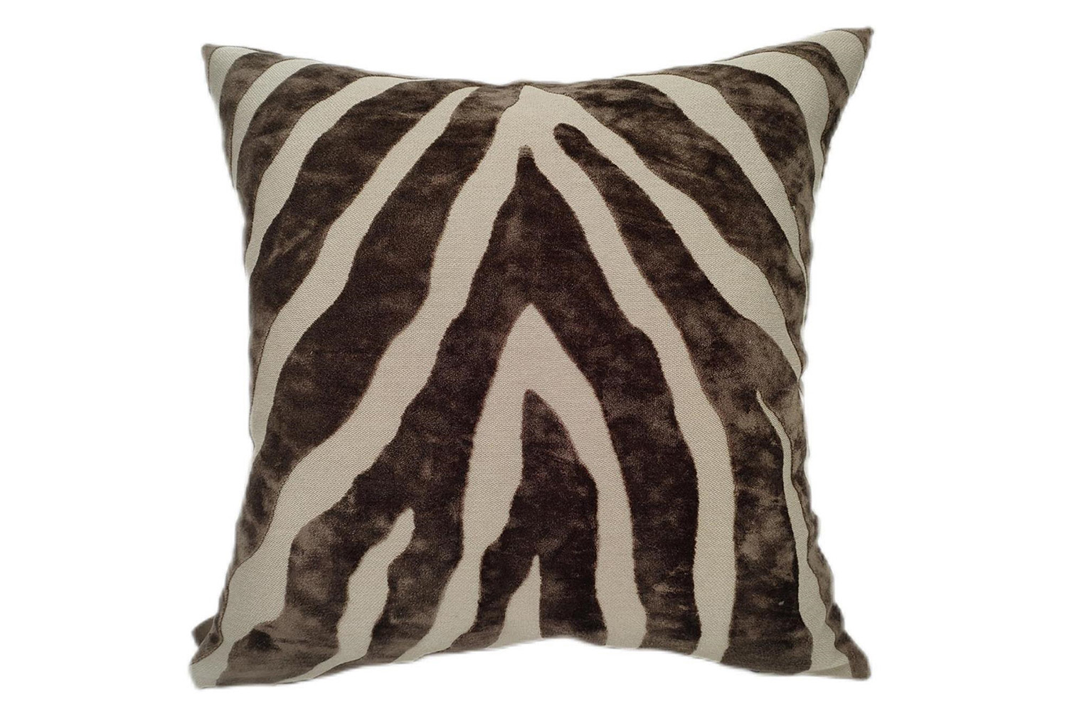 Paul Moneypenny Zebra Cushion | Chocolate | 43 x 43 cm