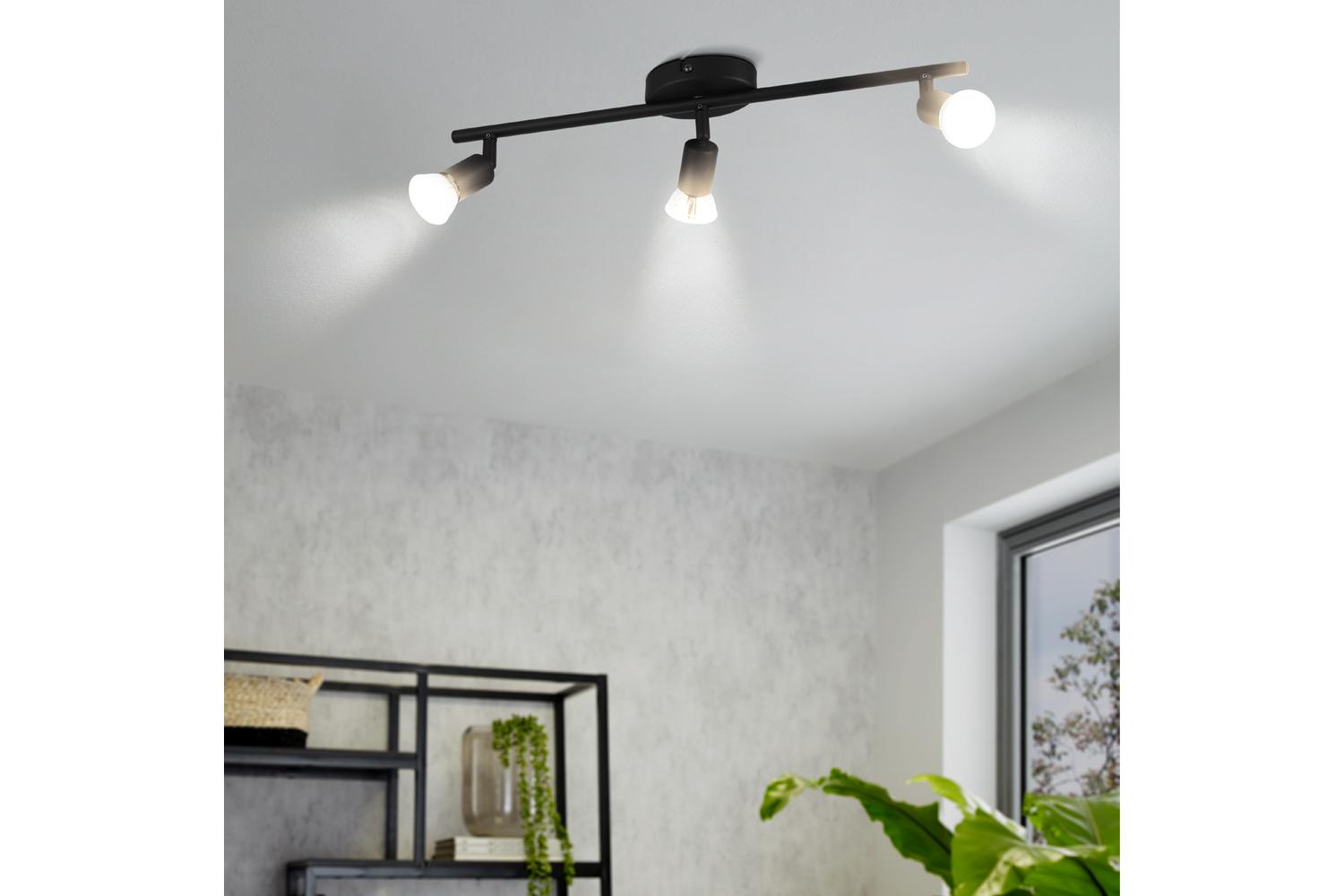 Eglo | Buzz Steel 3-light LED Spotlight | Black