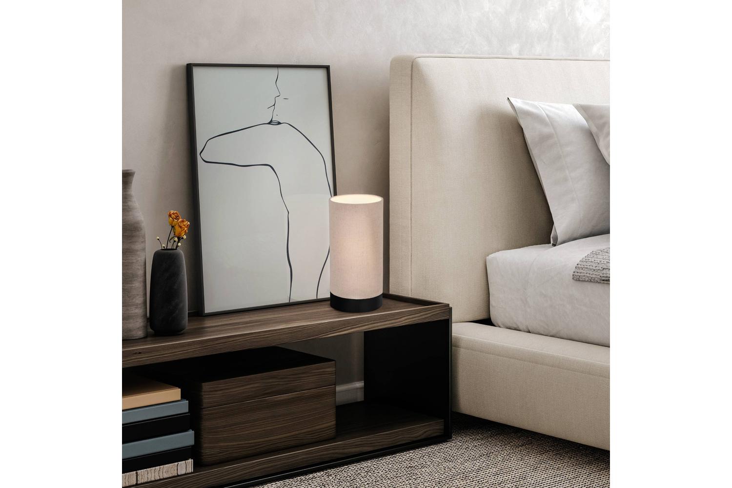 Eglo | Feniglia Table Lamp | Black/Taupe