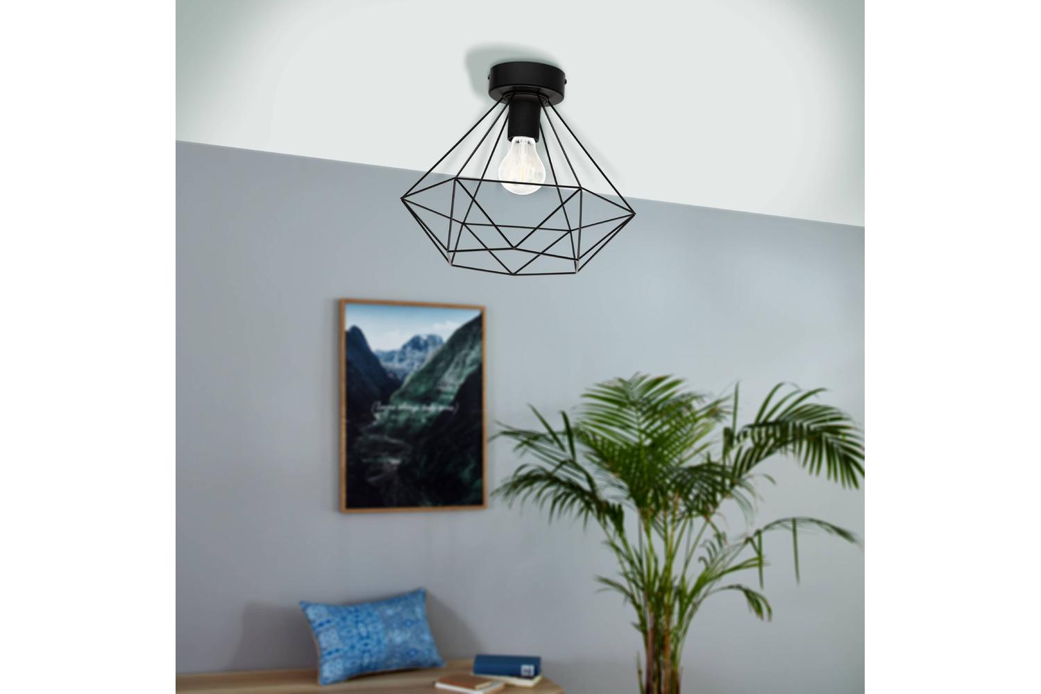 Eglo | Tarbes Geometric Ceiling Light | Black