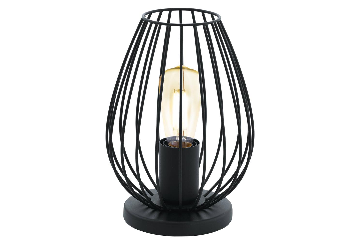 Eglo | Newtown Vintage Caged Table Lamp | Black