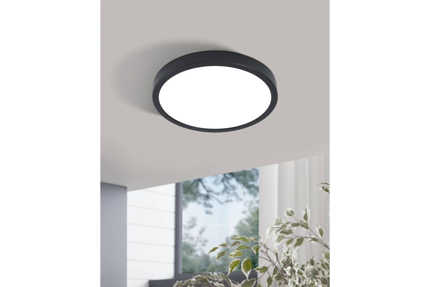 Eglo | Fueva Surface Mounted Circular Ceiling Light | Black