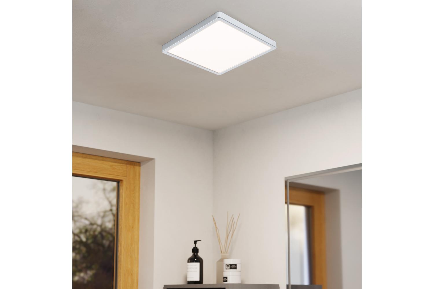 Eglo | Fueva Surface Mounted Square Ceiling Light | Chrome