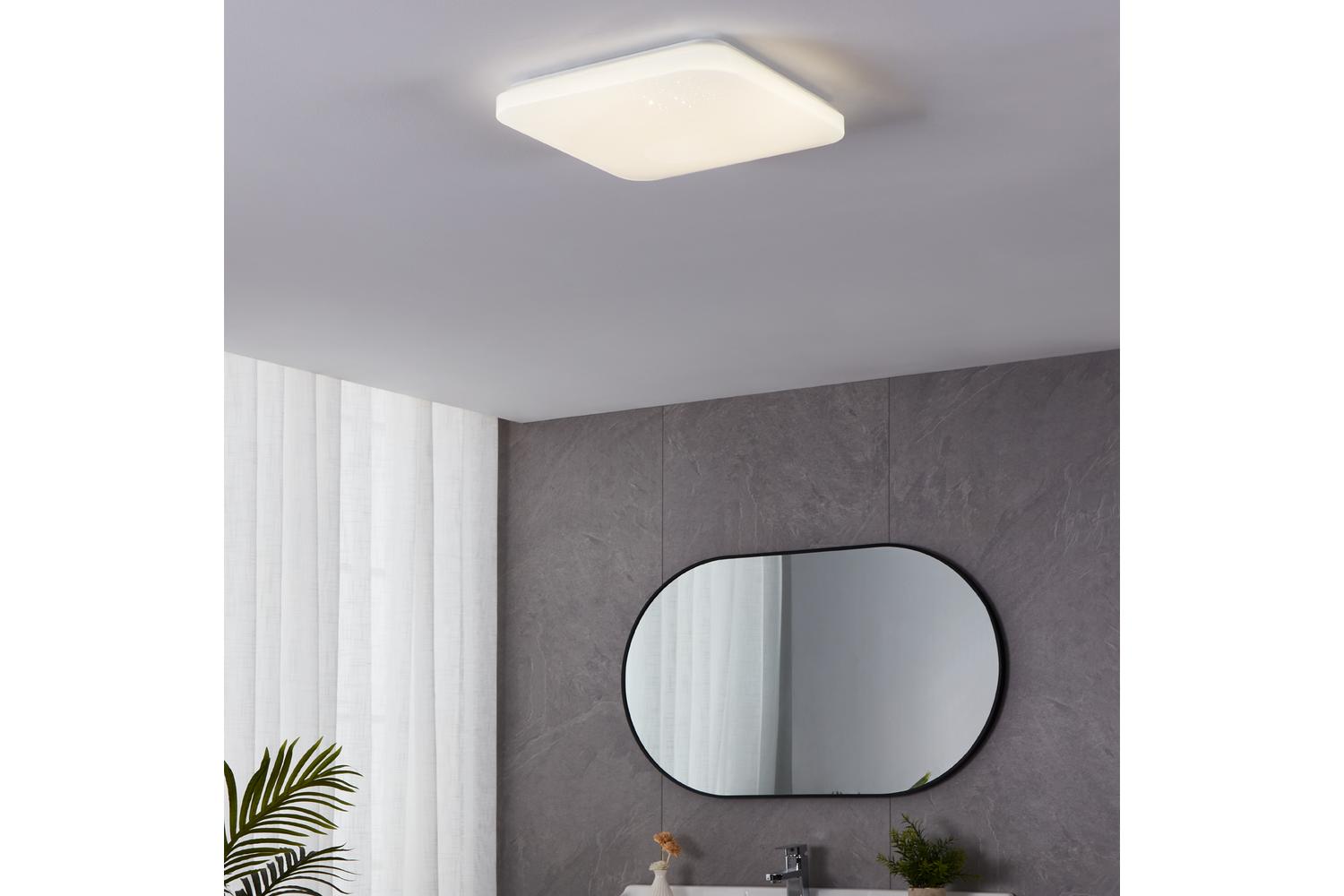 Eglo | Frania-S Square LED Ceiling Light | 33cm | White