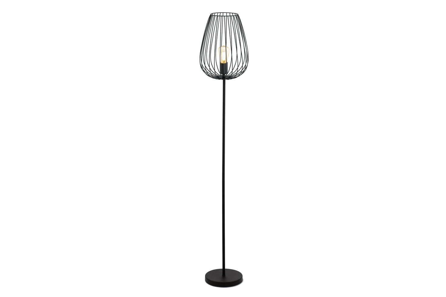 Eglo | Newtown Vintage Caged Floor Lamp | Black