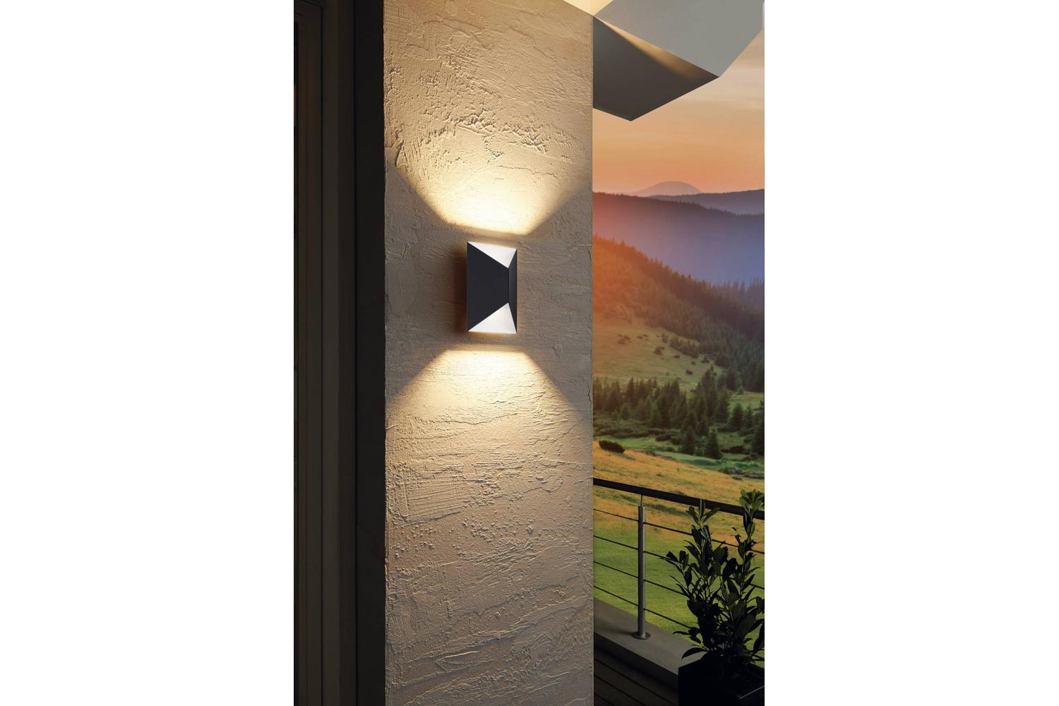 Eglo | Predazzo Exterior LED Wall Light | Anthracite/White