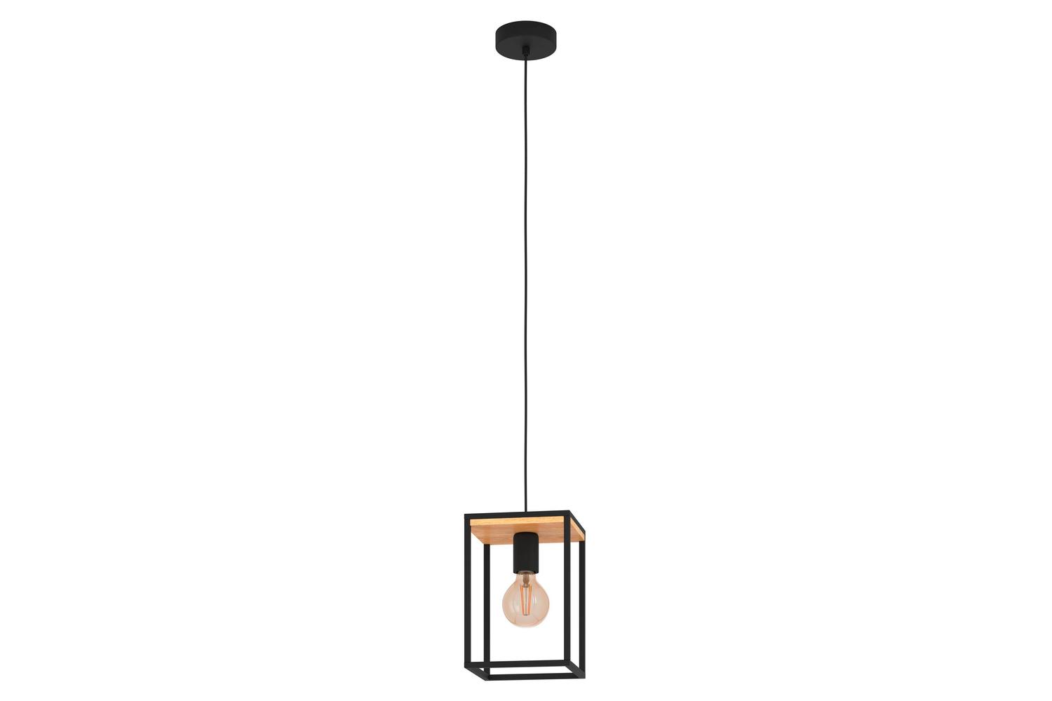 Eglo | Libertad Caged Pendant Light | Black/Brown
