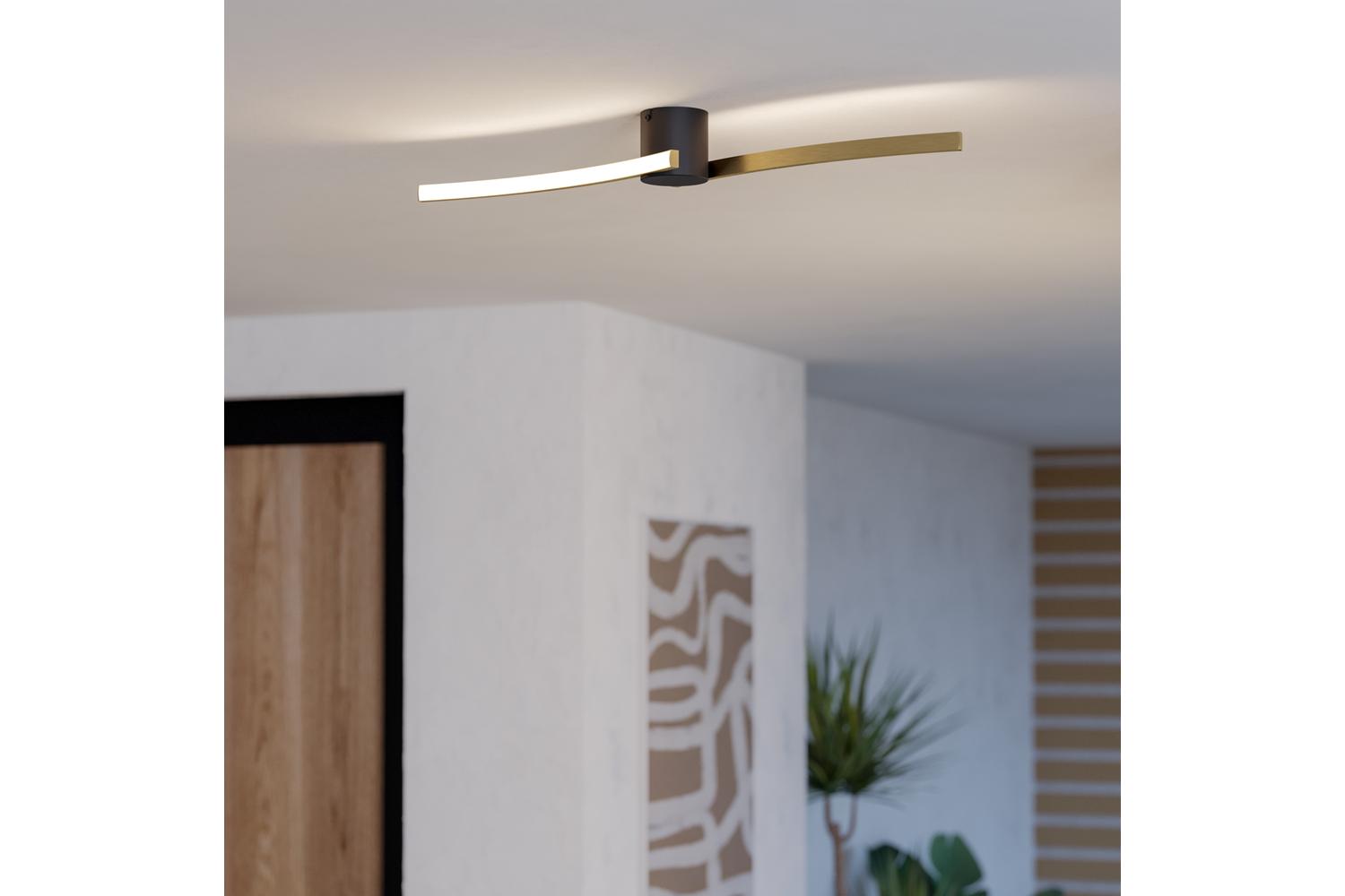 Eglo | Aieta Minimalist Ceiling Light | Black/Gold
