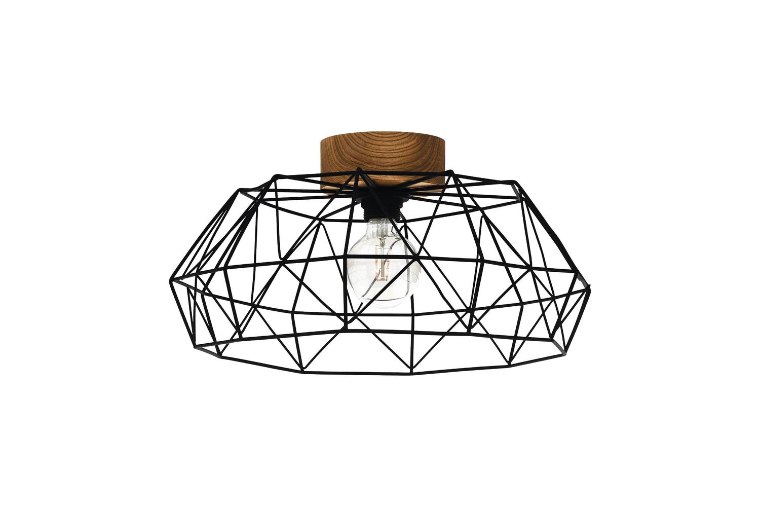 Eglo | Padstow Geometric Ceiling Light | Brown/Black