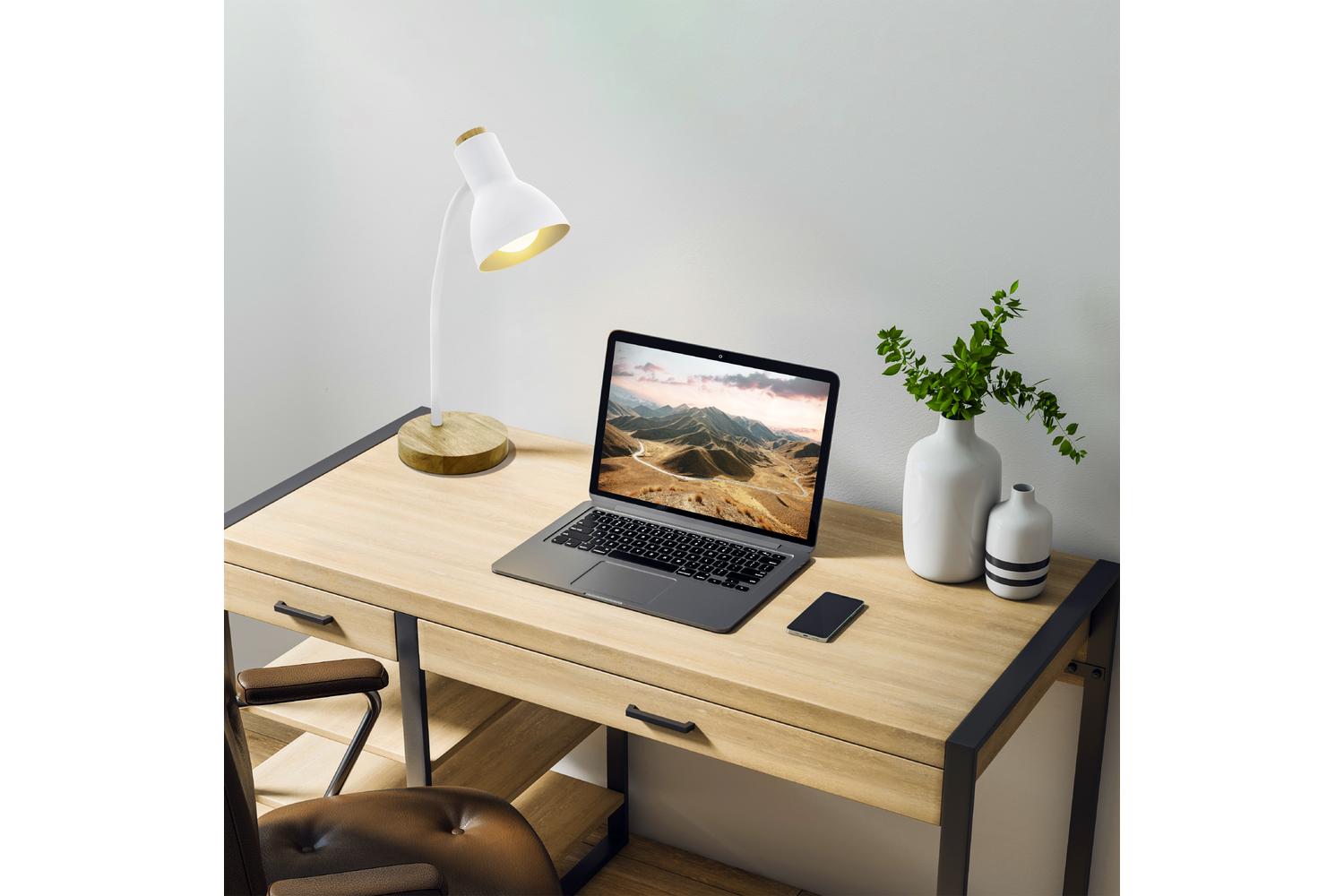 Eglo | Veradal Desk Lamp | Brown/White
